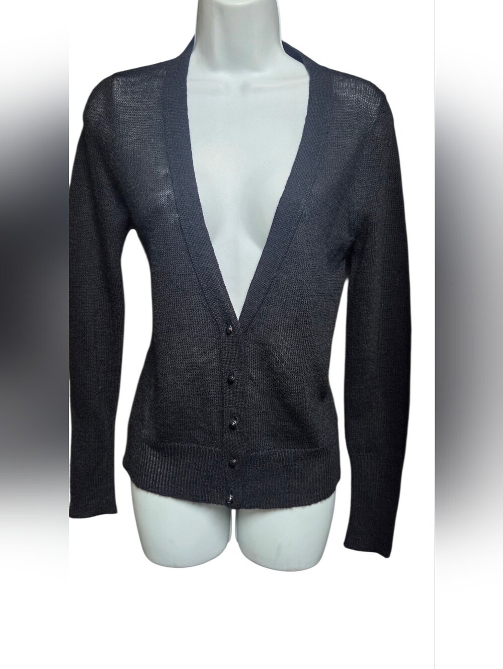 J. Crew Dulphine Bling-Button V-Neck Cardigan